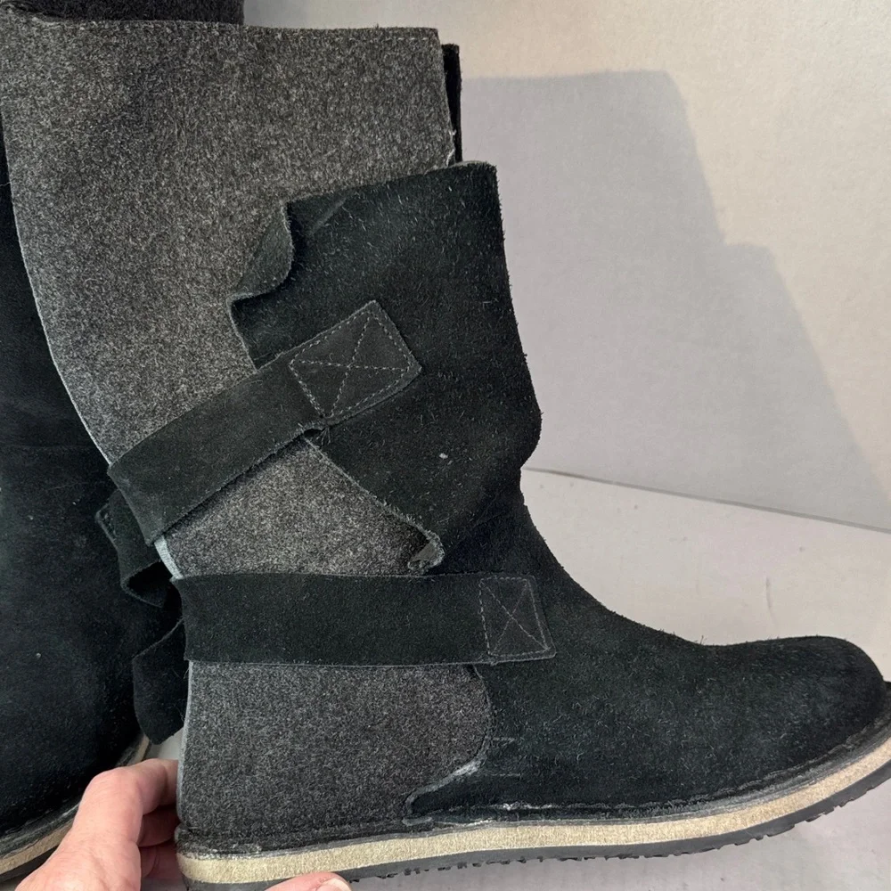 SOREL Chipahko Felted Wool Buckles Leather Winter Snow Boots Boho, EU 36 Girls 4